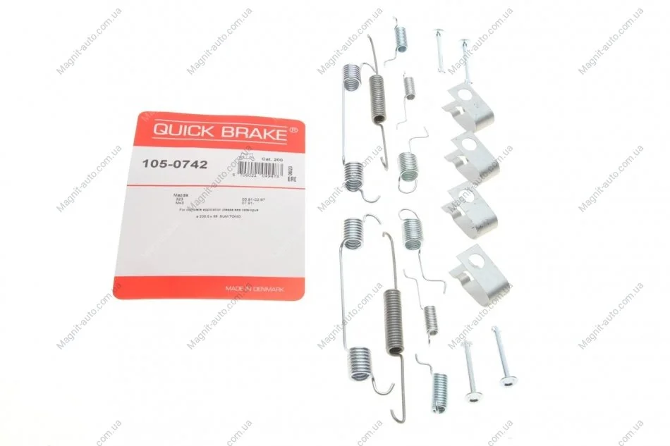 Монтажный набор тормозной колодки (SUMITOMO) MAZDA 323 C IV, 323 F IV, 323 P V, 323 S IV, MX-3 1.3-2.0D 06.89-09.98 QUICK BRAKE 1050742 (фото 1)
