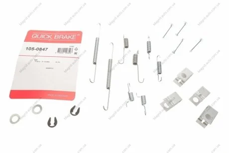 Монтажний набір гальмівної колодки (AKEBONO) KIA PICANTO I NISSAN MICRA IV 1.0-1.2 04.04-10.15 QUICK BRAKE 1050847