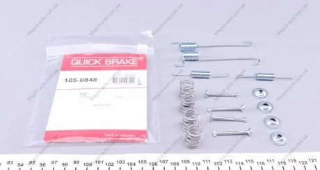Монтажный комплект барабанных колодок QUICK BRAKE 1050848