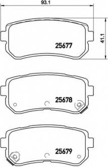 Комплект тормозных колодок, дисковый тормоз BREMBO P30068 (фото 1)