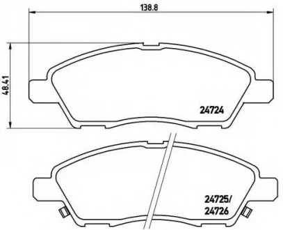 Комплект тормозных колодок, дисковый тормоз BREMBO P56070