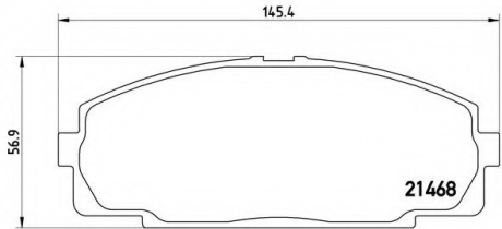 Комплект тормозных колодок, дисковый тормоз BREMBO P83092