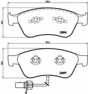 Комплект тормозных колодок, дисковый тормоз BREMBO P85102