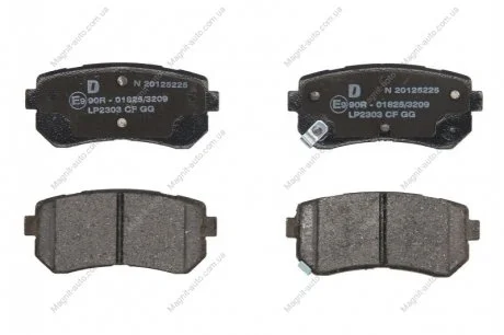 Тормозные колодки зад. Hyundai i30 07-, Kona 17-, Tucson 18-, Kia Ceed 06-, Sportage 04- (Mando) Delphi LP2303