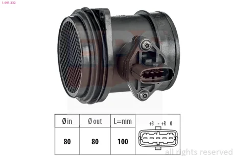 PRZEPгYWOMIERZ POWIETRZA FORD FOCUS 2,5ST 05- EPS 1991332