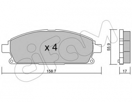 Комплект тормозных колодок, дисковый тормоз CIFAM 8224060 (фото 1)