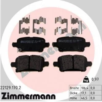 KLOCKI HAMULC. OPEL ASTRA K 15- TYЈ ZIMMERMANN 221291702