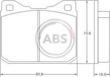 Комплект тормозных колодок, дисковый тормоз A.B.S. 36104