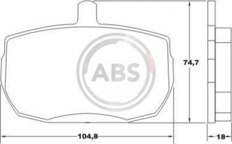 Комплект тормозных колодок, дисковый тормоз A.B.S. 36124