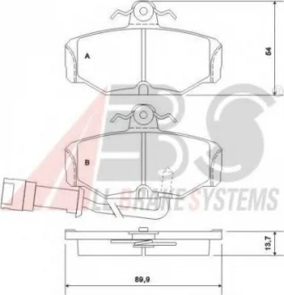 Тормозные колодки зад. Scorpio 89-94/Sierra 88-93 (Lucas/TRW) A.B.S. 36170