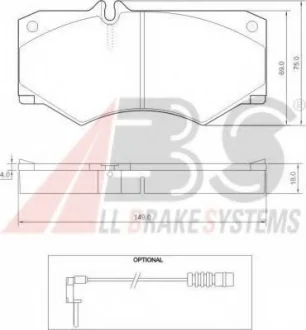 Тормозные колодки пер. MB W463/ W460 88- A.B.S. 36490