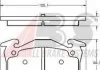 Тормозные колодки зад. Peugeot 206 99-/Renault Megane I 96-03 A.B.S. 36580 (фото 1)