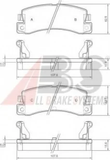 Гальмівні колодки зад. Avensis/Corolla/Camry/Corona/Celica/Carina/RX/ES 87-07 A.B.S. 36604