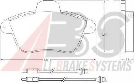 Тормозные колодки пер. Peugeot 605 89-99 A.B.S. 36765