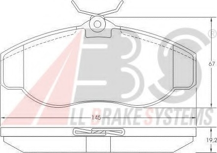 Комплект тормозных колодок, дисковый тормоз A.B.S. A.B.S. 36941 (фото 1)