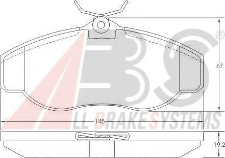 Комплект тормозных колодок A.B.S. 36941