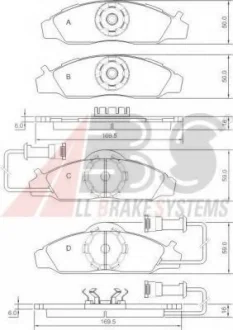 Комплект гальмівних колодок A.B.S. 37028