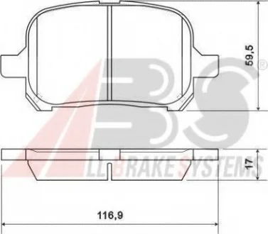 Колодки гальмівні TOYOTA CAMRY передн. A.B.S. 37033
