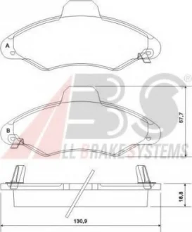 Гальмівні колодки пер. Ford Escort/Fiesta 90-02 A.B.S. 37127