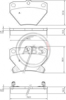 Комплект тормозных колодок, дисковый тормоз A.B.S. A.B.S. 37136 (фото 1)