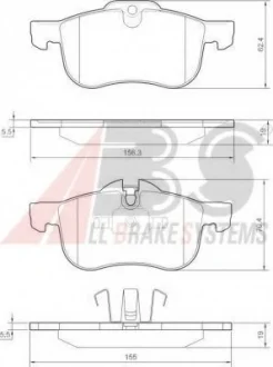 Тормозные колодки пер. rover 75 99-06 (ATE) A.B.S. 37151
