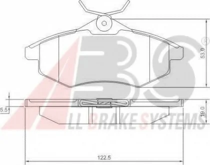 Тормозные колодки пер. Citroen C2/C3 02- (TRW) (122,5x53x19) A.B.S. 37307