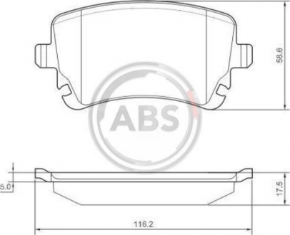 Комплект тормозных колодок, дисковый тормоз A.B.S. A.B.S. 37366 (фото 1)