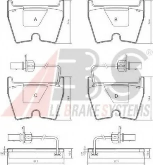 Тормозные колодки пер. VW Phaeton 02-16 (BREMBO) A.B.S. 37367