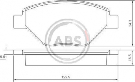 Комплект тормозных колодок, дисковый тормоз A.B.S. A.B.S. 37398 (фото 1)