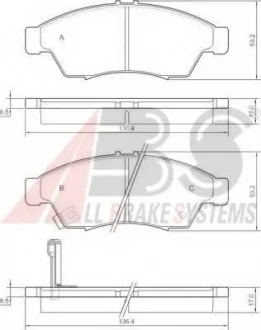Колодки тормозные SUZUKI LIANA передняя. A.B.S. 37407
