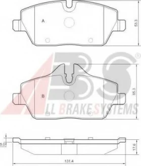 Тормозные колодки пер. BMW 1(E81/E87)/MINI 06- (LUCAS/TRW) A.B.S. 37434