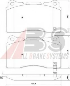 Тормозные колодки пер. Civic/Lancer/Impreza 2.0-2.5 01- A.B.S. 37447