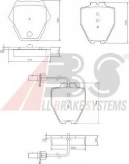 Тормозные колодки пер. Audi A6 97-05/VW Passat 96-05 (TRW) A.B.S. 37448