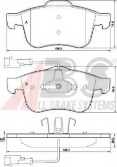 Комплект тормозных колодок A.B.S. 37485
