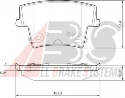 Гальмівні колодки зад. Chrysler 300C 04- A.B.S. 37512