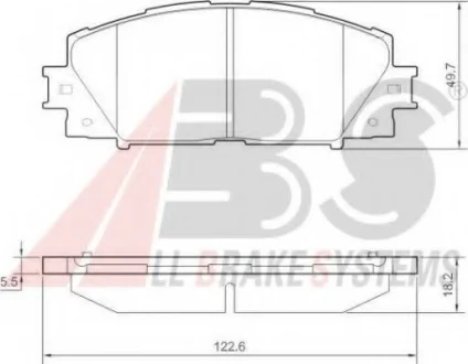 Гальмівні колодки пер. Toyota Yaris 07- (akebono) A.B.S. 37542