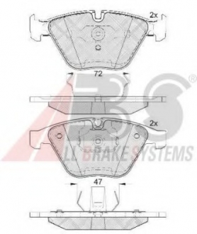 Комплект тормозных колодок, дисковый тормоз A.B.S. 37667