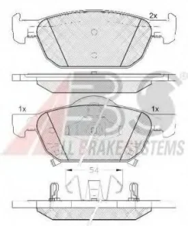 Тормозные колодки пер. Accord/Accord 08-15 A.B.S. 37720