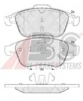 Комплект тормозных колодок, дисковый тормоз A.B.S. A.B.S. 37749 (фото 1)