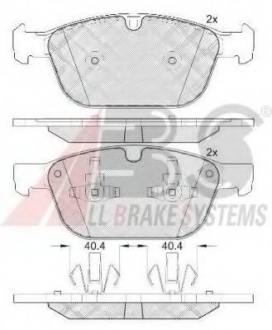 Комплект тормозных колодок, дисковый тормоз A.B.S. A.B.S. 37750 (фото 1)