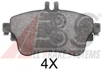 Комплект тормозных колодок, дисковый тормоз A.B.S. 37912