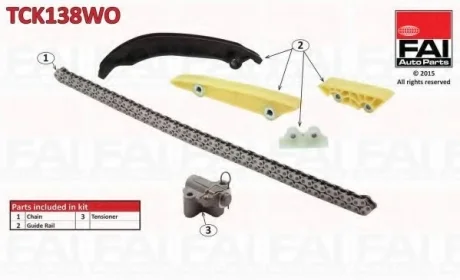 Комплект цели привода распредвала FAI AUTOPARTS Fischer Automotive One (FA1) TCK138WO