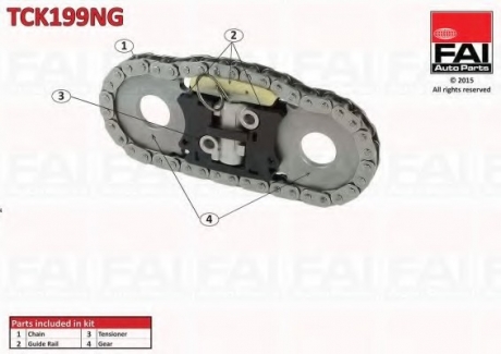 Комплект цели привода распредвала FAI AUTOPARTS Fischer Automotive One (FA1) TCK199NG