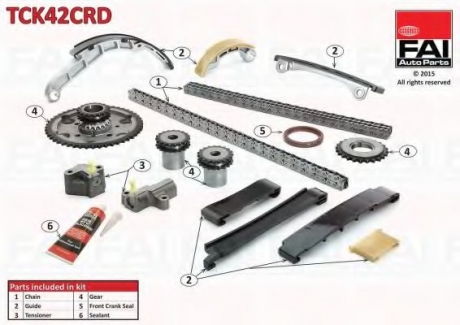 Комплект цели привода распредвала Fischer Automotive One (FA1) TCK42CRD (фото 1)