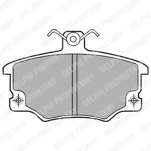 Комплект тормозных колодок переднего., ABARTH RITMO ALFA ROMEO 145, 146, 155, SPIDER FIAT ARGENTA, BARCHETTA, BRAVO I, CROMA, PANDA, PUNTO, REGATA, RITMO, SEICENTO / 600 0.8-Electric 07.77-03.12 Delphi LP459