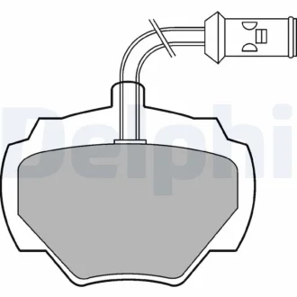 Комплект тормозных колодок задн., LAND ROVER 90 I, DEFENDER, DISCOVERY I, RANGE ROVER I, RANGE ROVER II 2.0-4.3 08.81-02.16 Delphi LP475