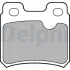 Комплект гальмівних колодок задній., OPEL ASCONA C, ASTRA F, CALIBRA A, KADETT E, OMEGA A, SENATOR B, VECTRA A, VECTRA B SAAB 900 II 1.4-3.0 09.84-07.03 Delphi LP586 (фото 1)