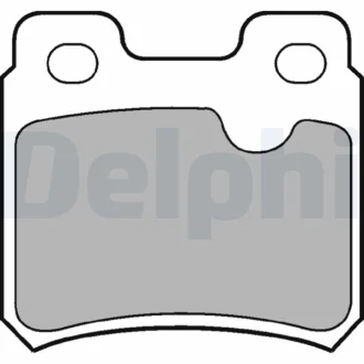 Комплект гальмівних колодок задній., OPEL ASCONA C, ASTRA F, CALIBRA A, KADETT E, OMEGA A, SENATOR B, VECTRA A, VECTRA B SAAB 900 II 1.4-3.0 09.84-07.03 Delphi LP586