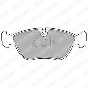 Комплект тормозных колодок, дисковый тормоз Delphi LP839