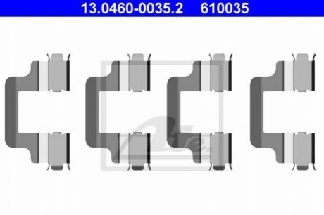 Комплектующие, колодки дискового тормоза ATE 13046000352